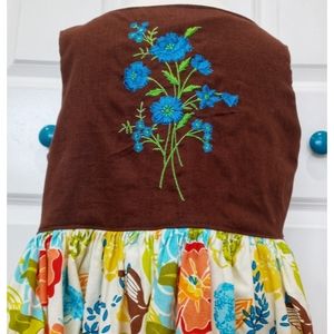 Girls fall dress, autumn clothes, embroidered